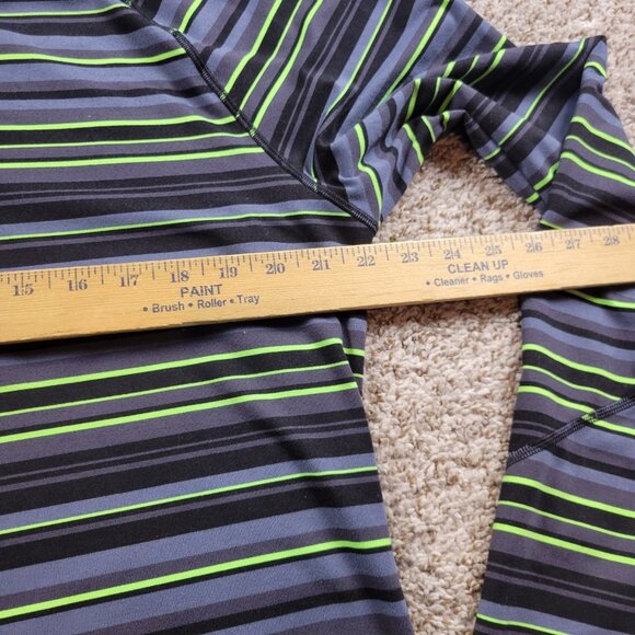 Asics Pullover Mens XL Striped Long Sleeve 1/4 Zip Athletic Running Soft - Picture 4 of 8